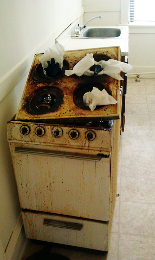 dirty filthy stove