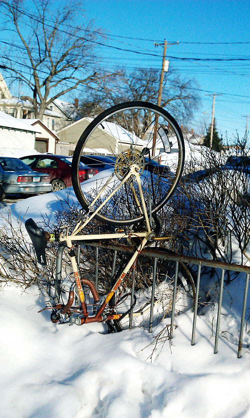 winter bike rack