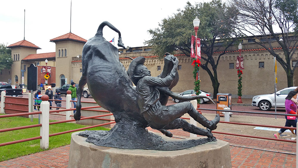 The first black cowboy statue in the Fort Worth Stockyards