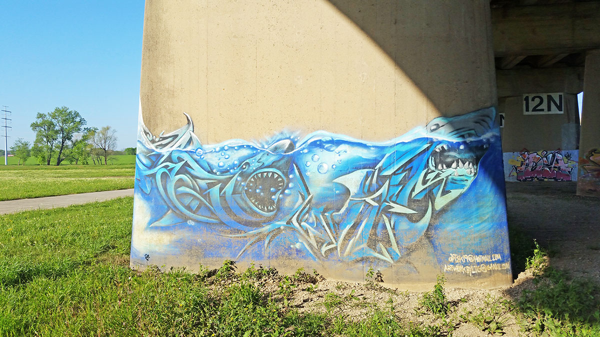 Trinity River Bridge Graffiti