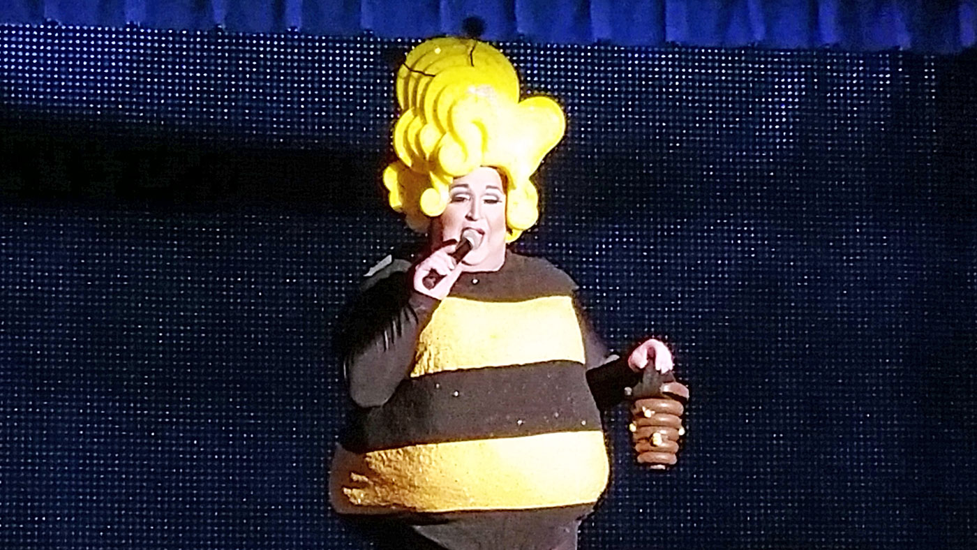Move over Beyonce: a bee-inspired drag pageant look.