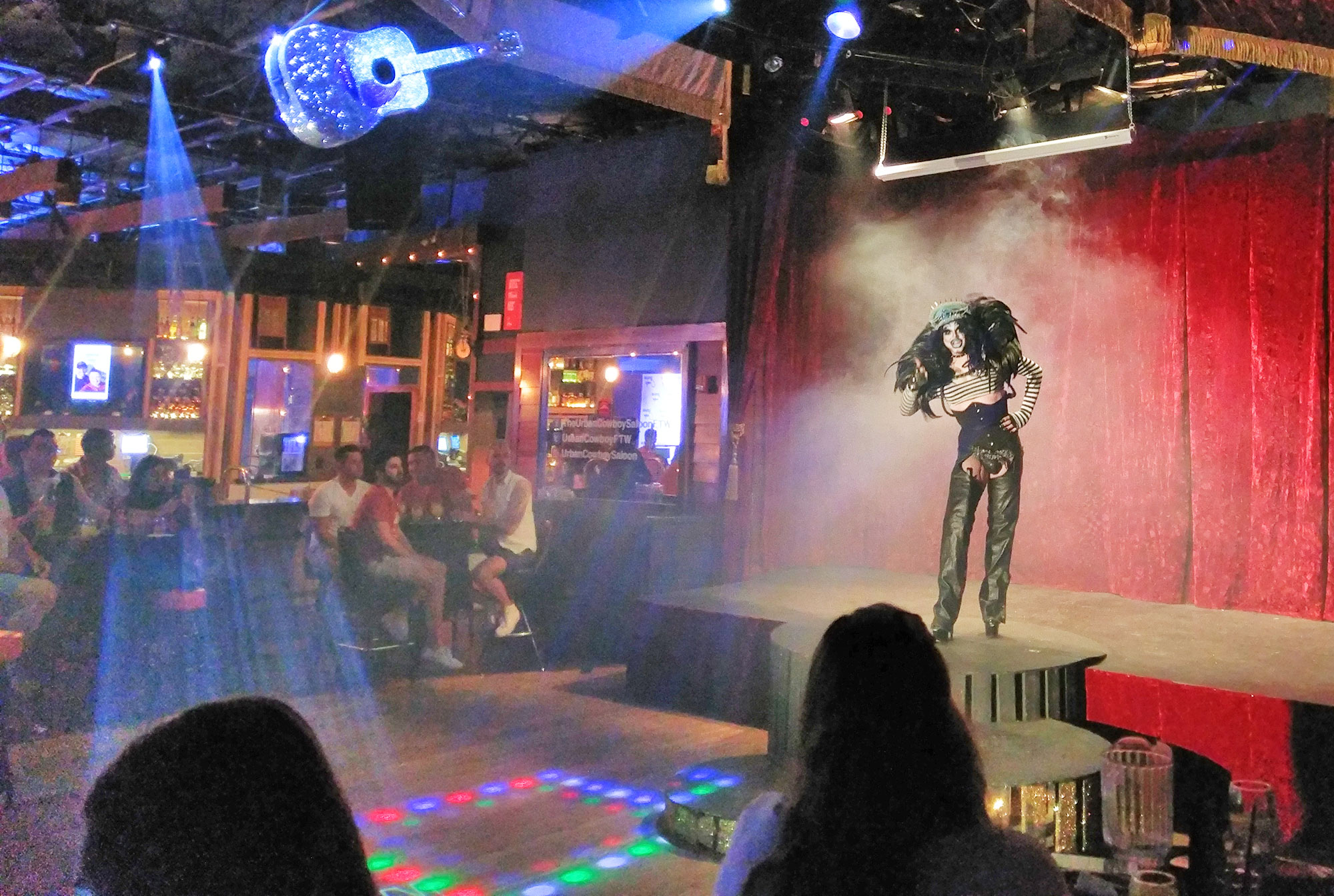 A drag queen performs Urban Cowboy Saloon, Fort Worth, TX.