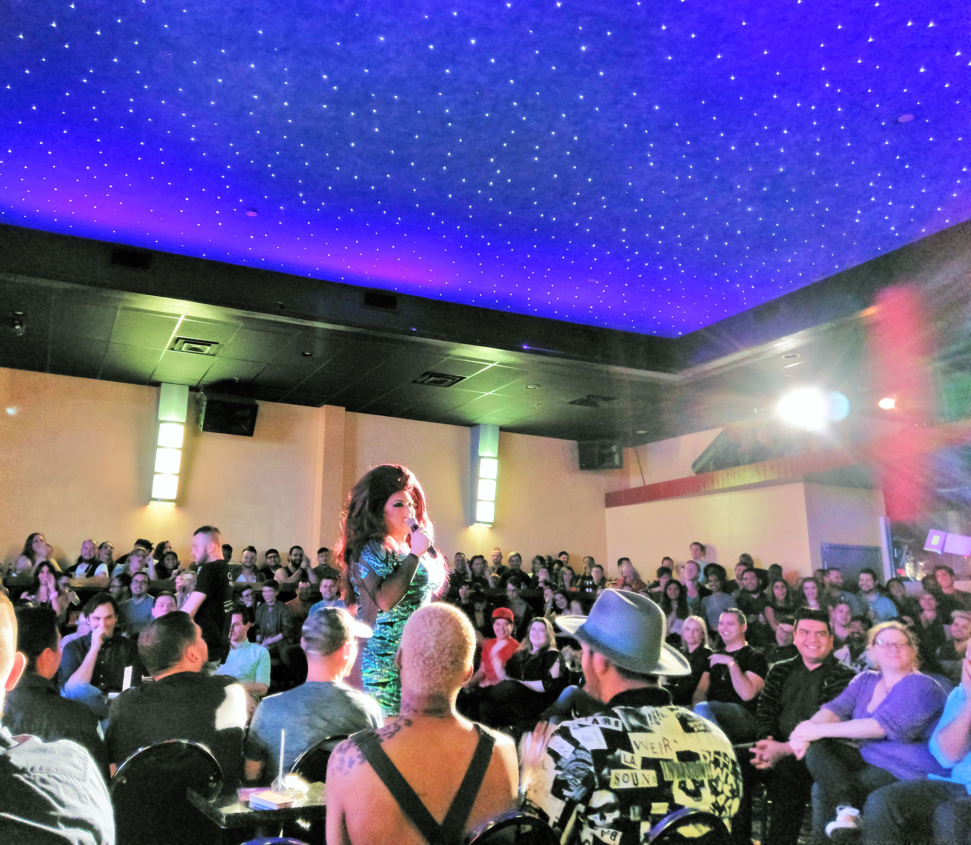 Cassie Nova hosting a drag show at S4 nightclub in Dallas.