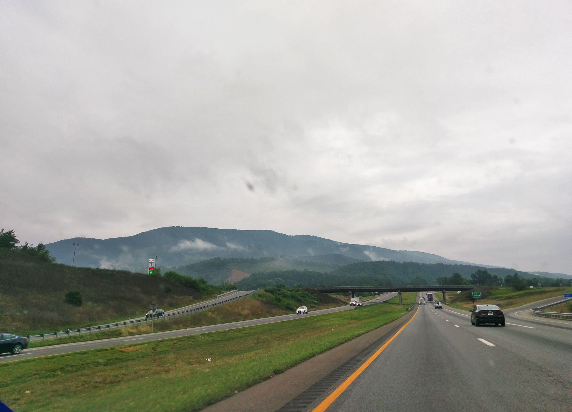 Driving through the Appalachian Mountains in Tennessee.